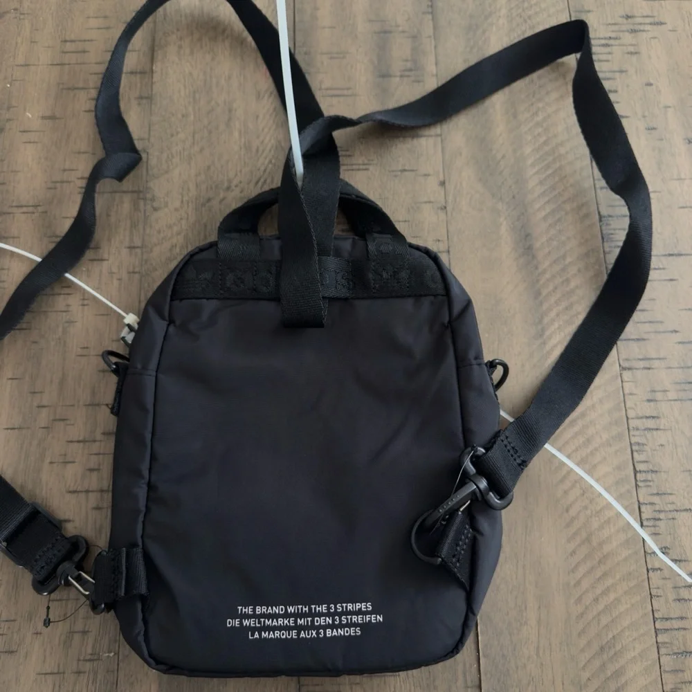 Adidas Micro backpack Black 2 way 2 wear NWOT